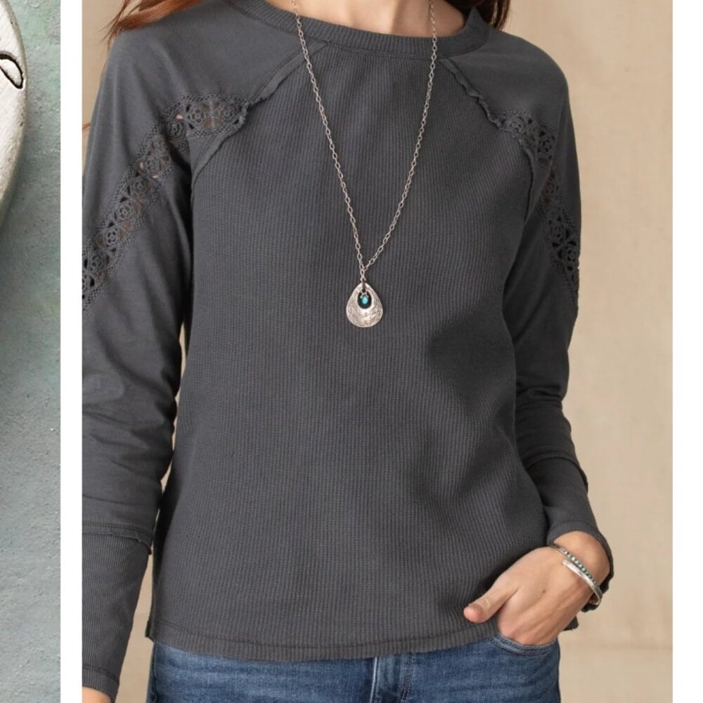 Sundance catalog mixed media Liliya tee